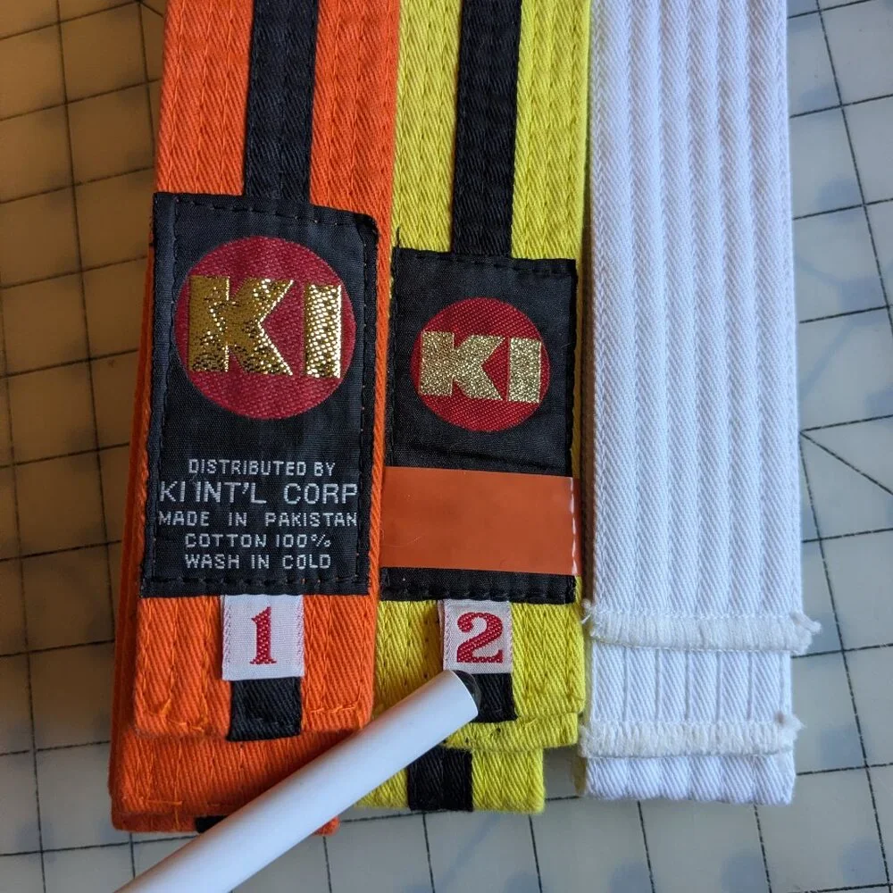 Karate, Judo, Martial Arts Cotton Belts and Embroidered Patch